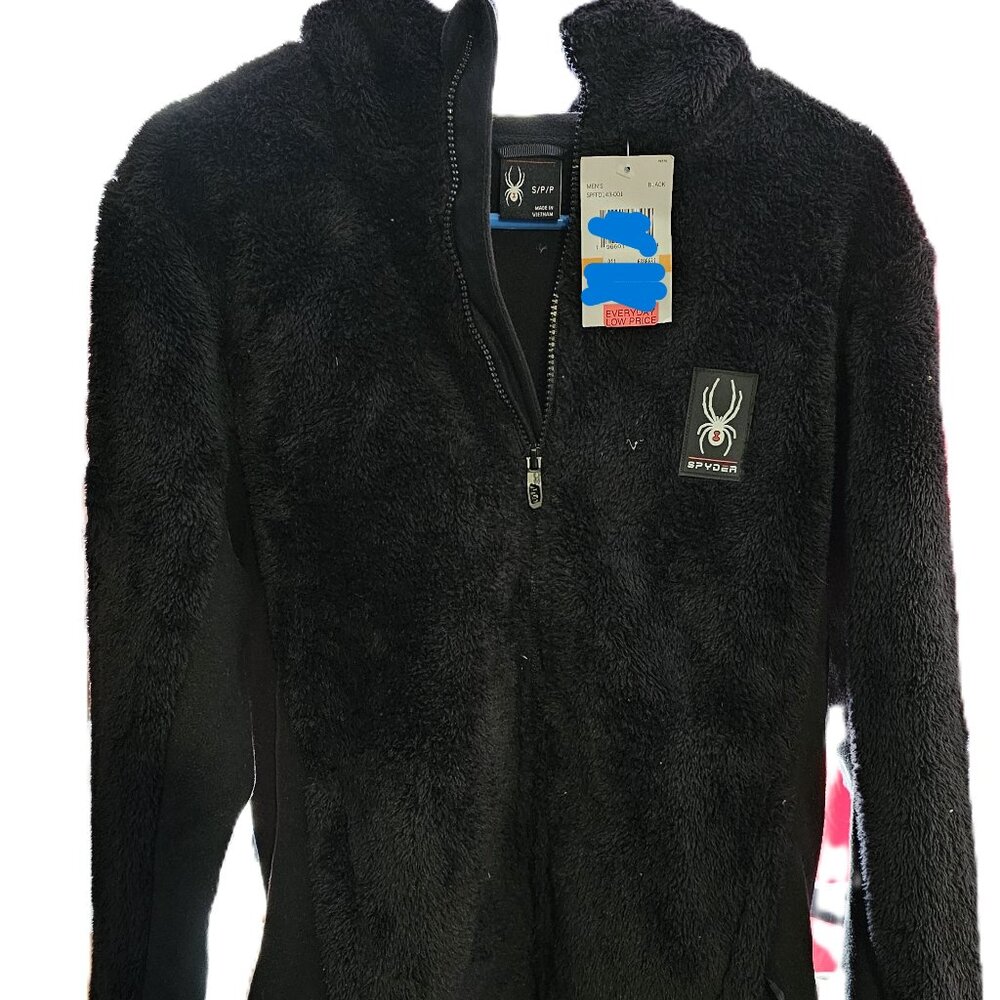 spyder hooded jacket men's small black